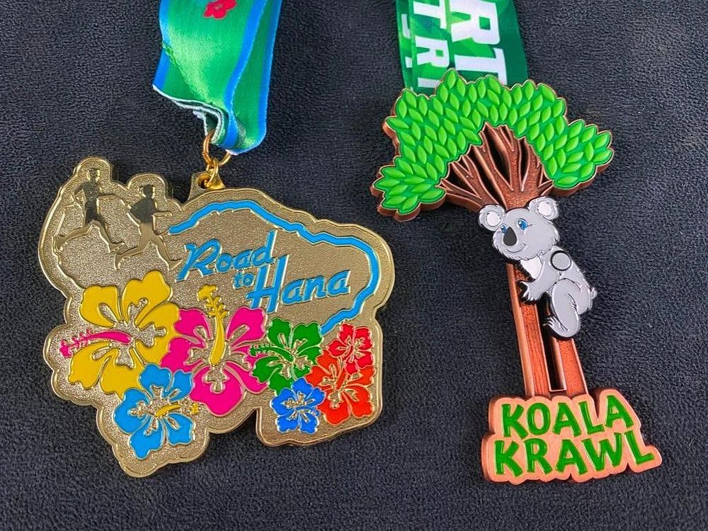 Lot 255: Pair of Virtual Race Medals, Australia & Hawaii JB