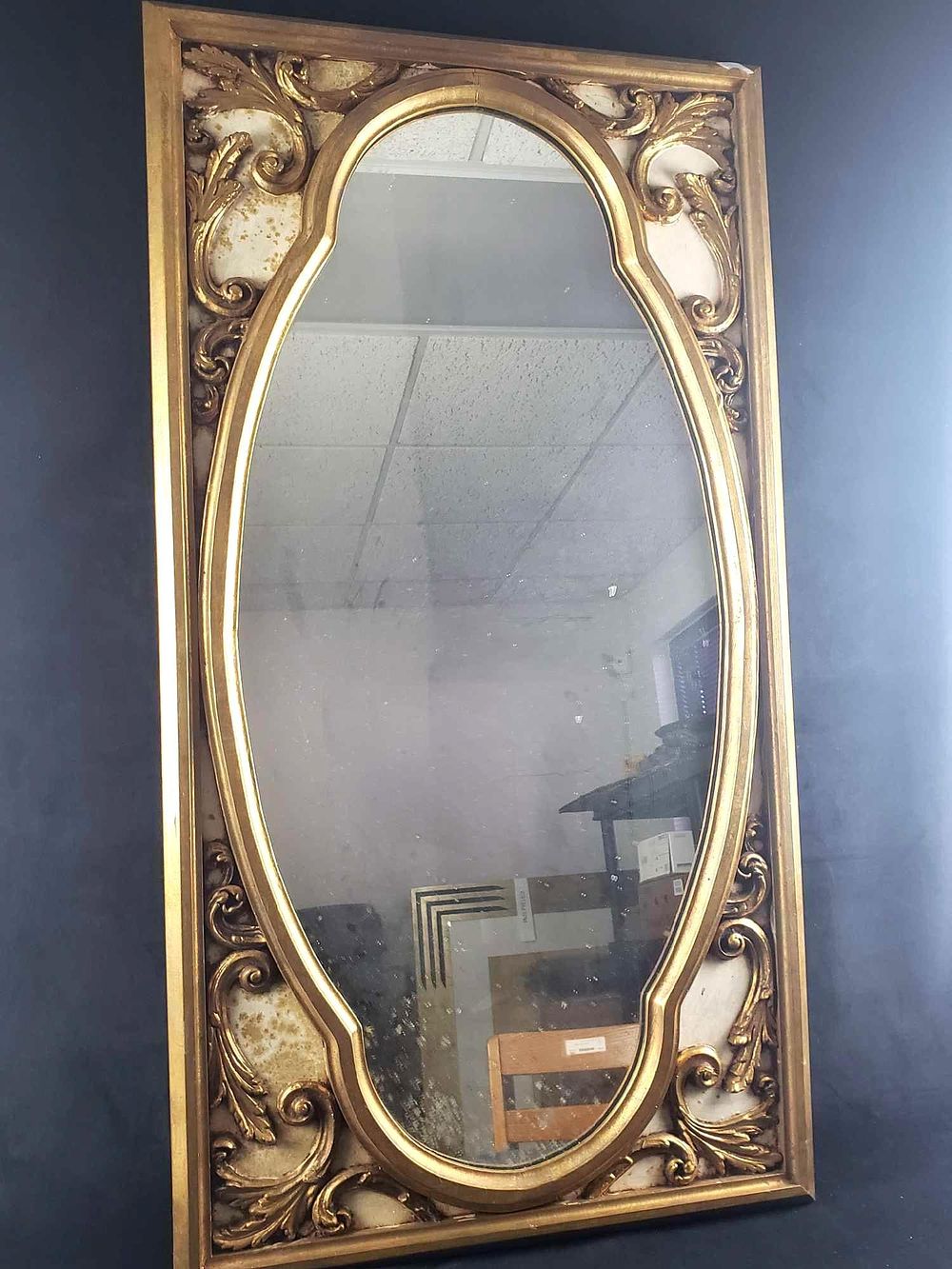 Lot 275: Gold Framed Ornate Mirror