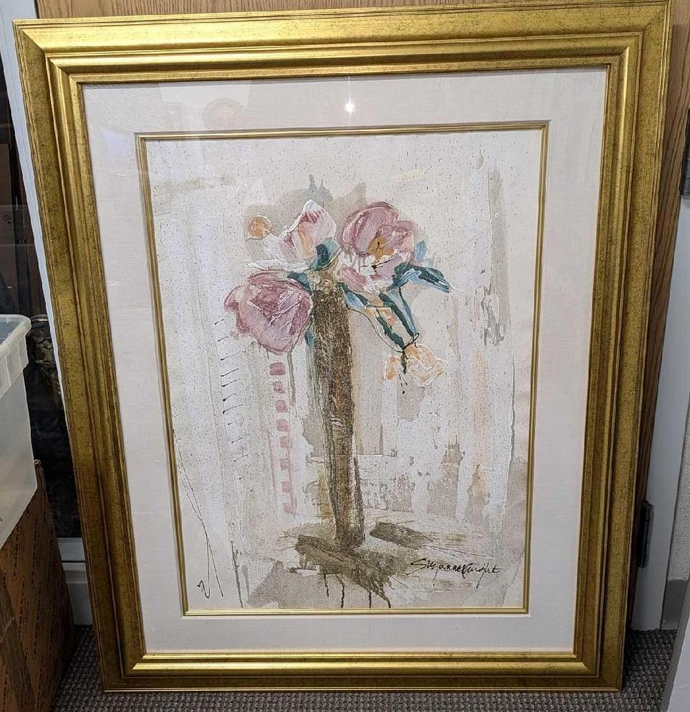 Lot 291: Framed Suzanne Knight Original Acrylic Abstract R69