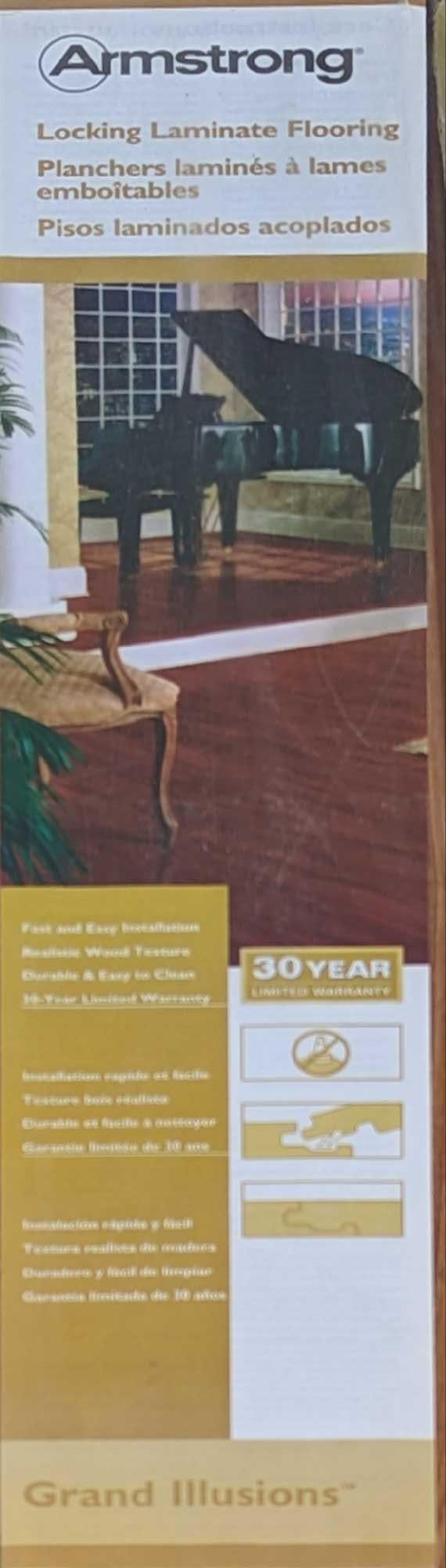 Lot 293: Armstrong Locking Laminate Flooring Grand Illusions