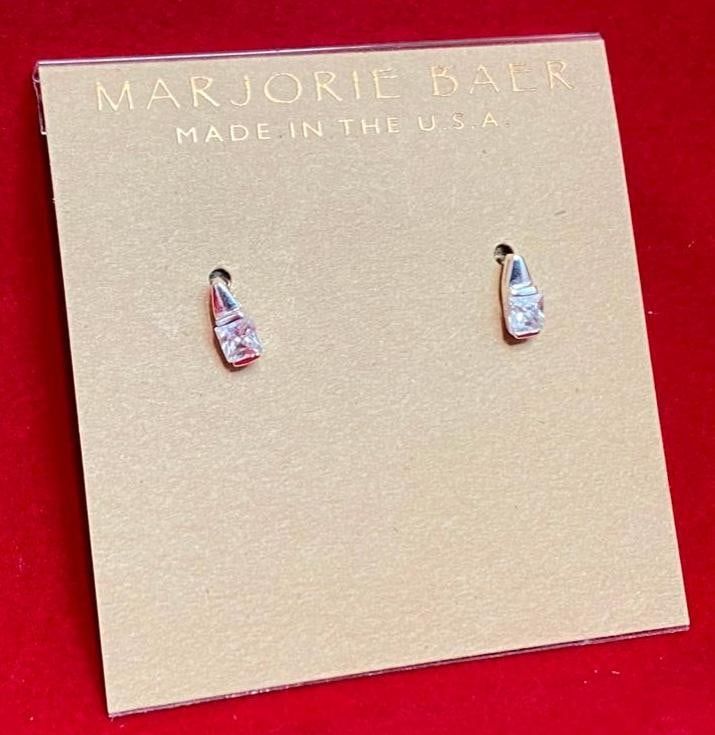 Lot 300: Marjorie Baer Sterling CZ Earrings