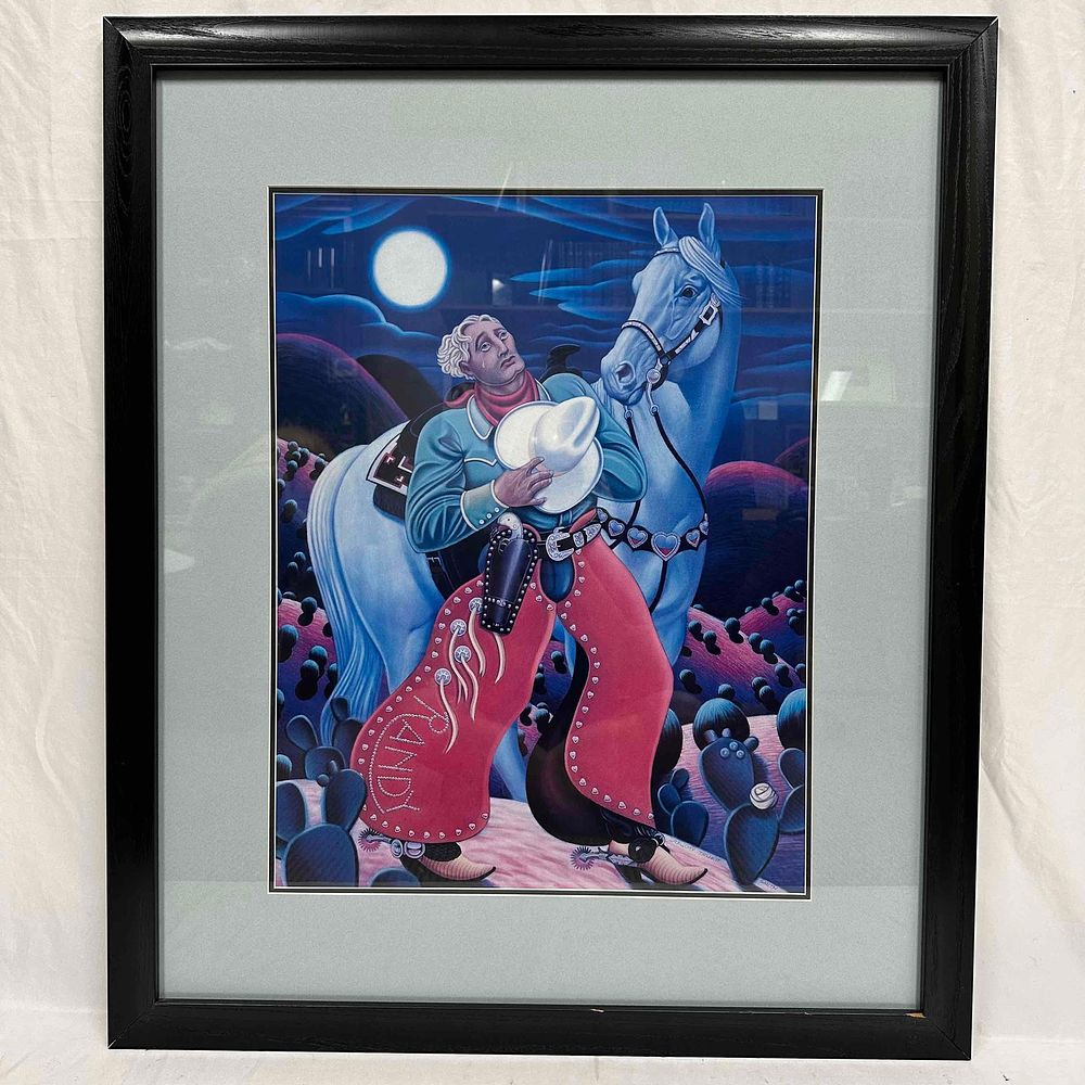 Lot 327: Cowboy's Lament Framed Poster Art Print L.D. Burke III R146