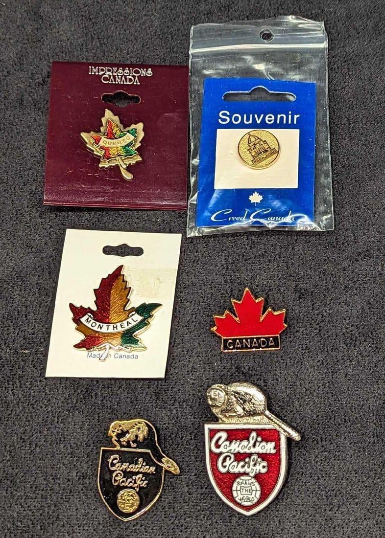 Lot 334: 6 Assorted Souvenir Canadian Pins F18