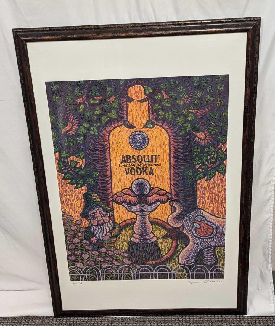 Lot 337: S&N Absolut Statehood: Arkansas Susan Chambers Print