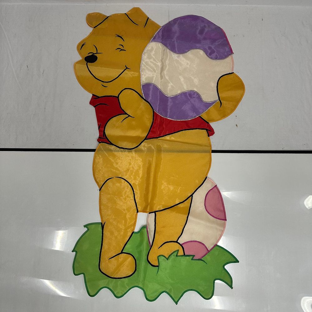 Lot 475: Disney Winnie the Pooh Easter Garden Flag with Decorative Eggs
