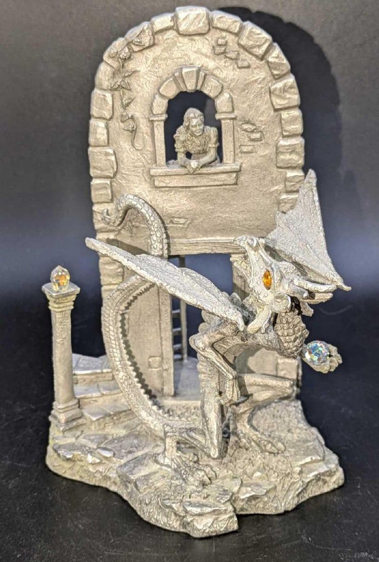Lot 484: Rawcliffe Pewter The Guardian Dragon Figurine Missy Leigh