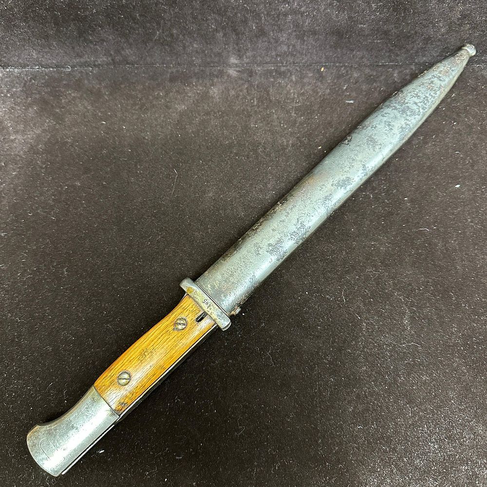 Lot 161: German Style Bayonet with Scabbard WKC 495 Marked
