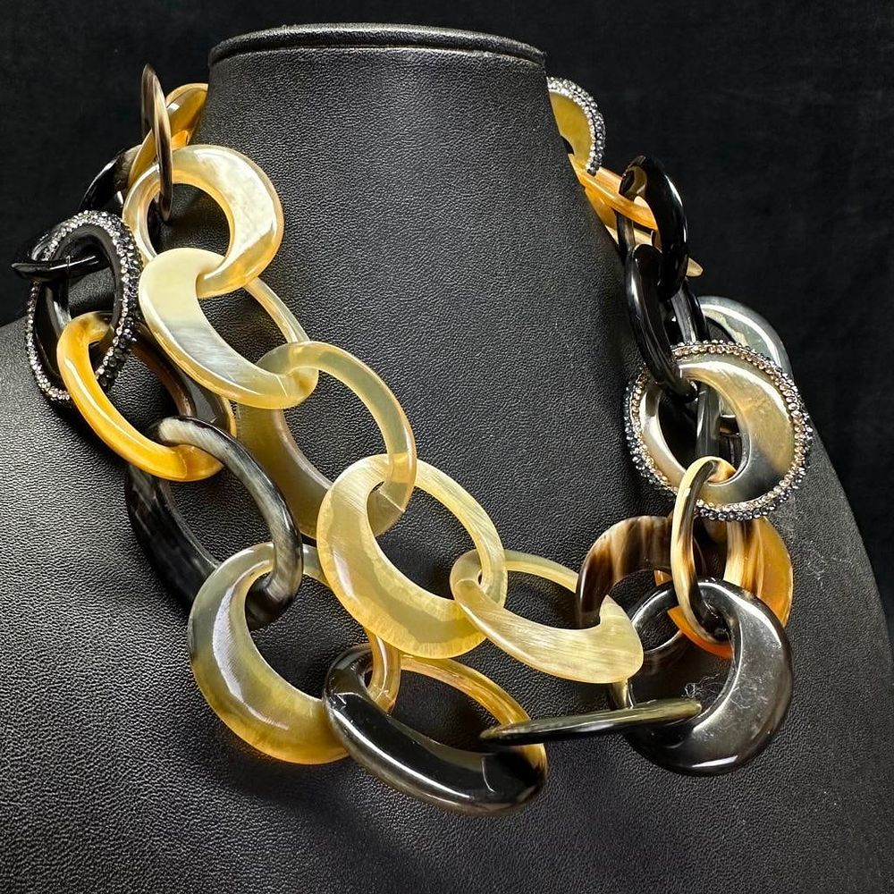 Lot 183: Large Italian Acetate Chain Necklace