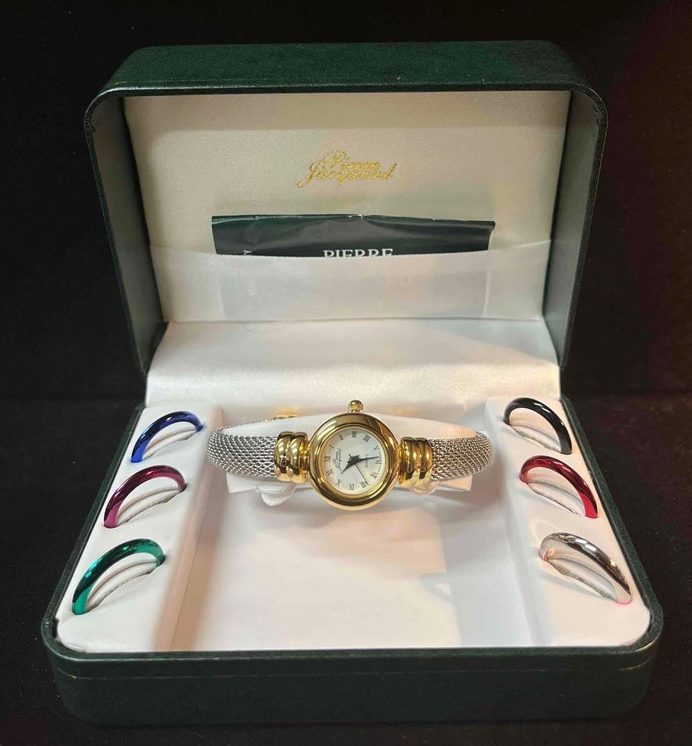 Lot 237: Pierre Jacquard Stainless Steel Interchangeable Women’s Watch (2)