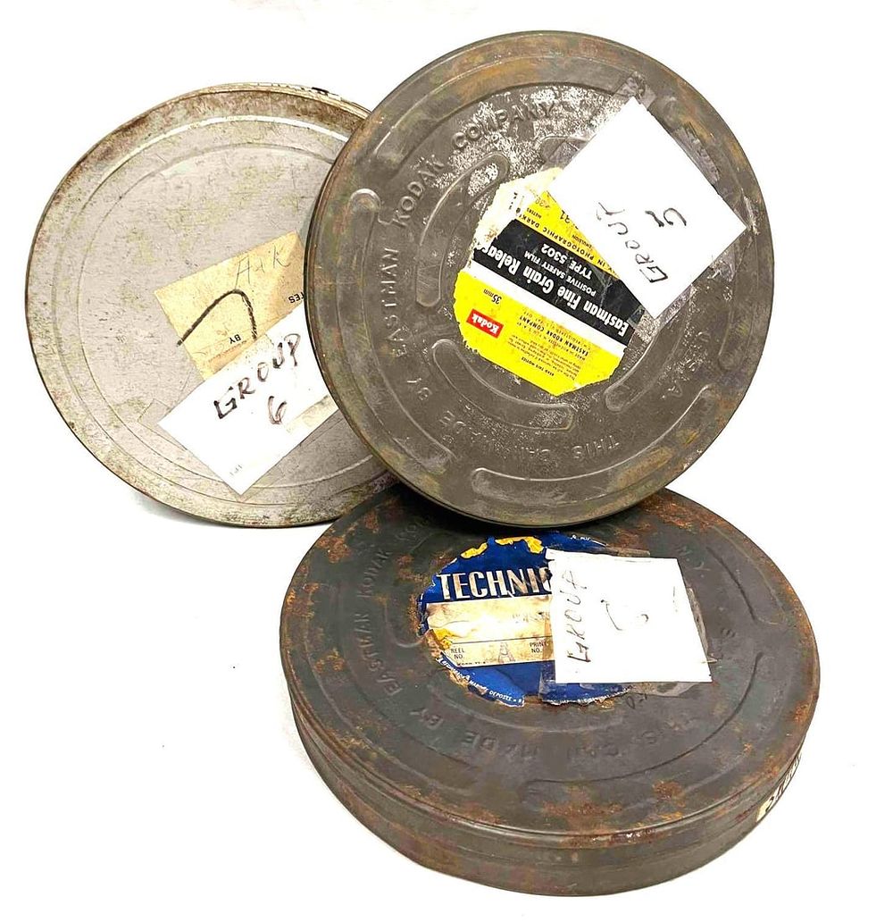 Lot 247: Three Vintage Kodak Technicolor Reel Case Can For Motion Pictures (3)