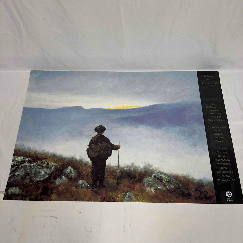 Lot 308: Theodor Kittelsen Far Far Away Soria Moria Palace Shimmered Like Gold Art Poster
