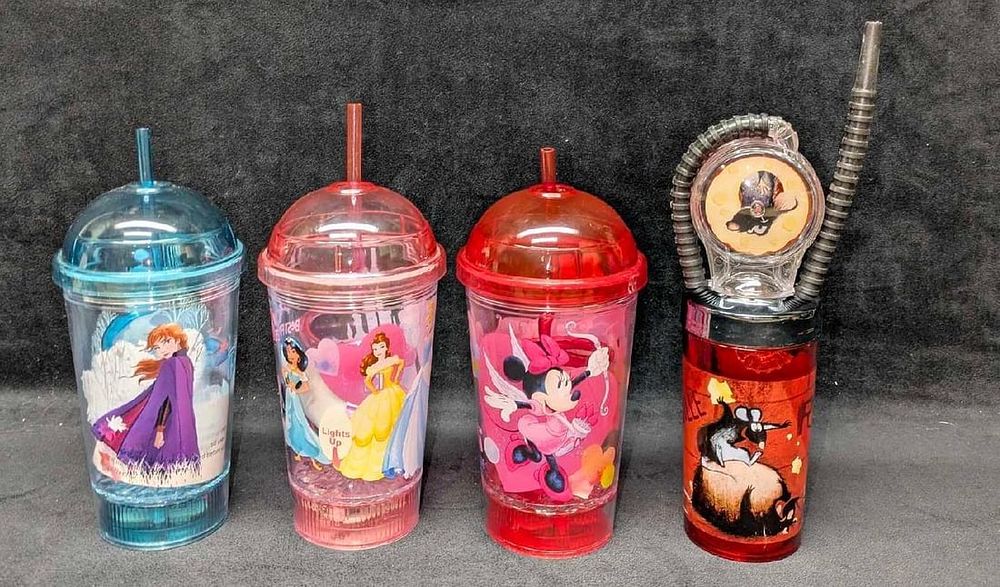 Lot 325: Disney Flashing Dome Cups And Ratatouille Cup