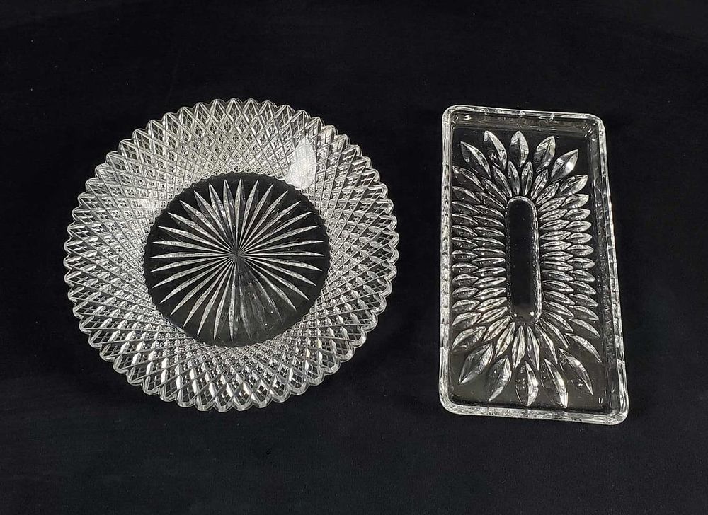 Lot 349: Vintage Heavy Glass And German Crystal Lot Of Two