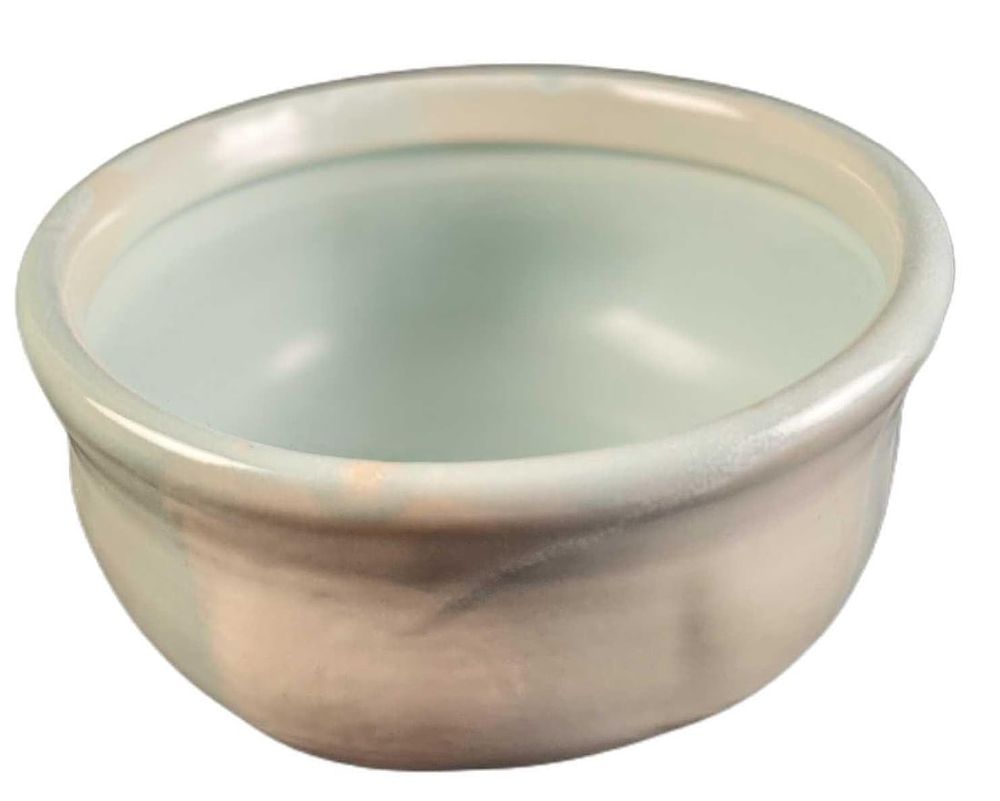 Lot 368: Handmade Pottery Ceramic Art Bowl Light Blue