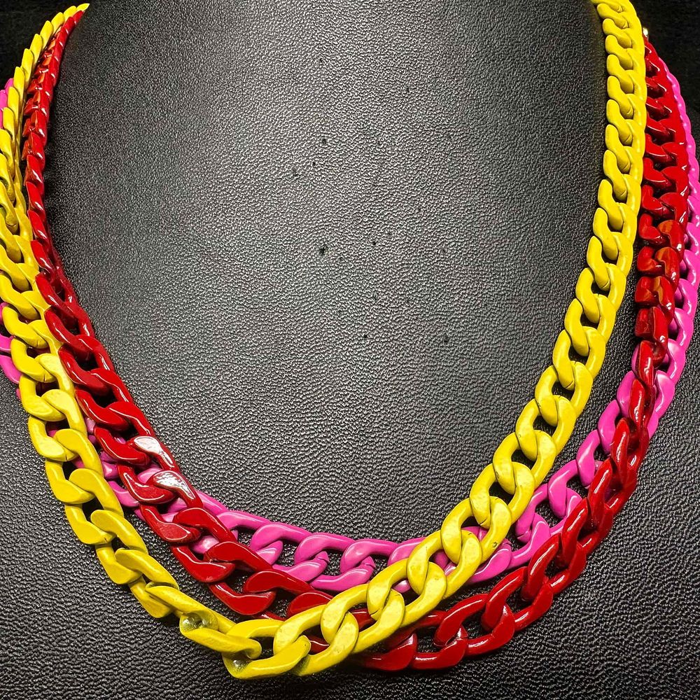 Lot 382: Melania Clara and Alexa Rae Multi Colored Chain Necklace Set