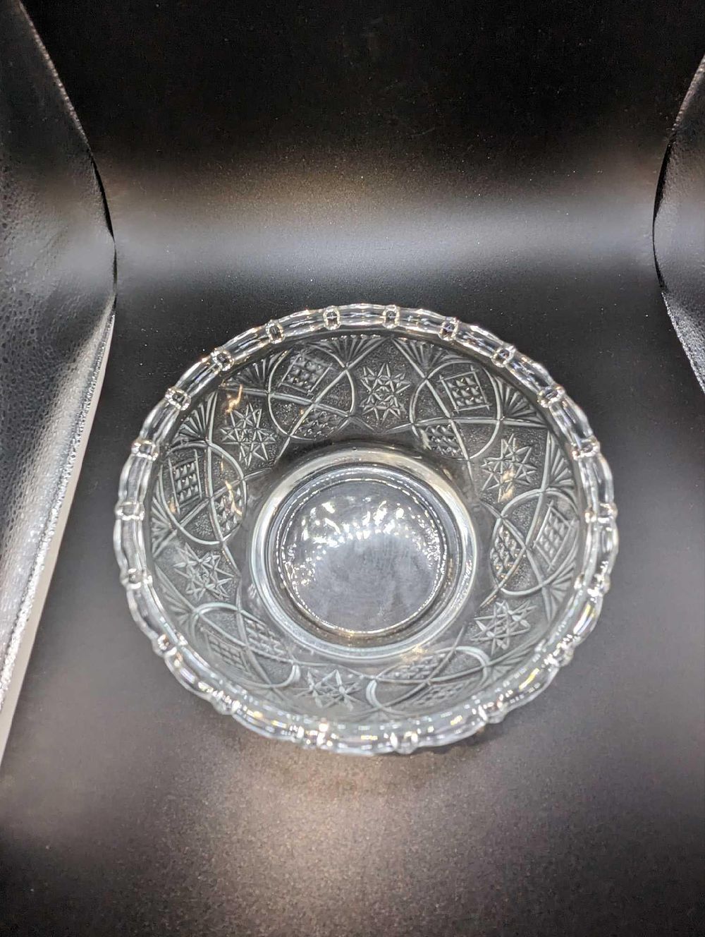 Lot 427: Vintage Malaysian Glass Covered Bowl