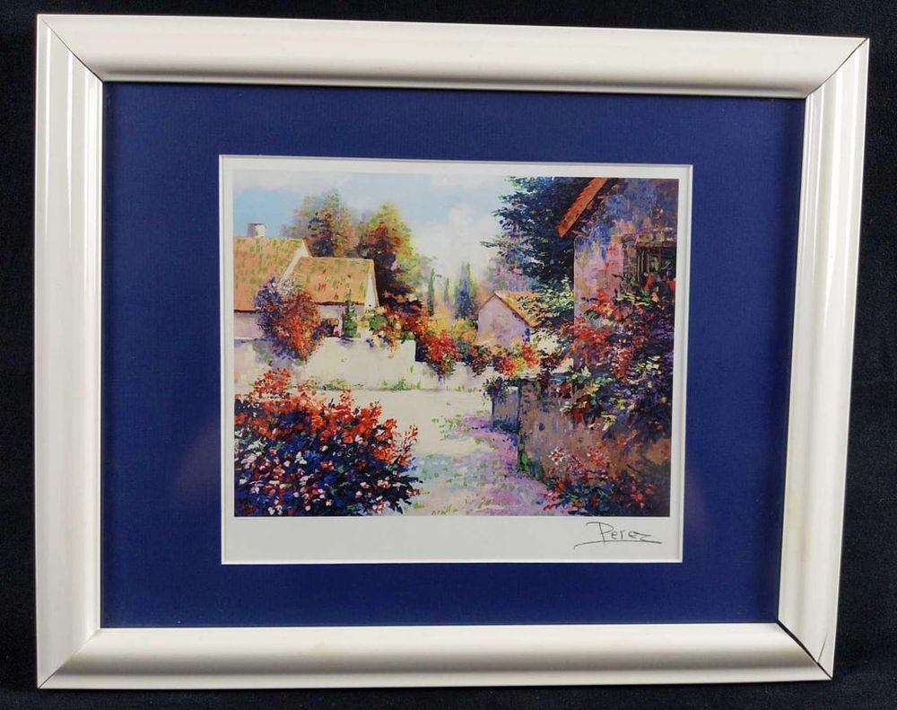 Lot 445: Alex Perez Framed Village View III Lithograph