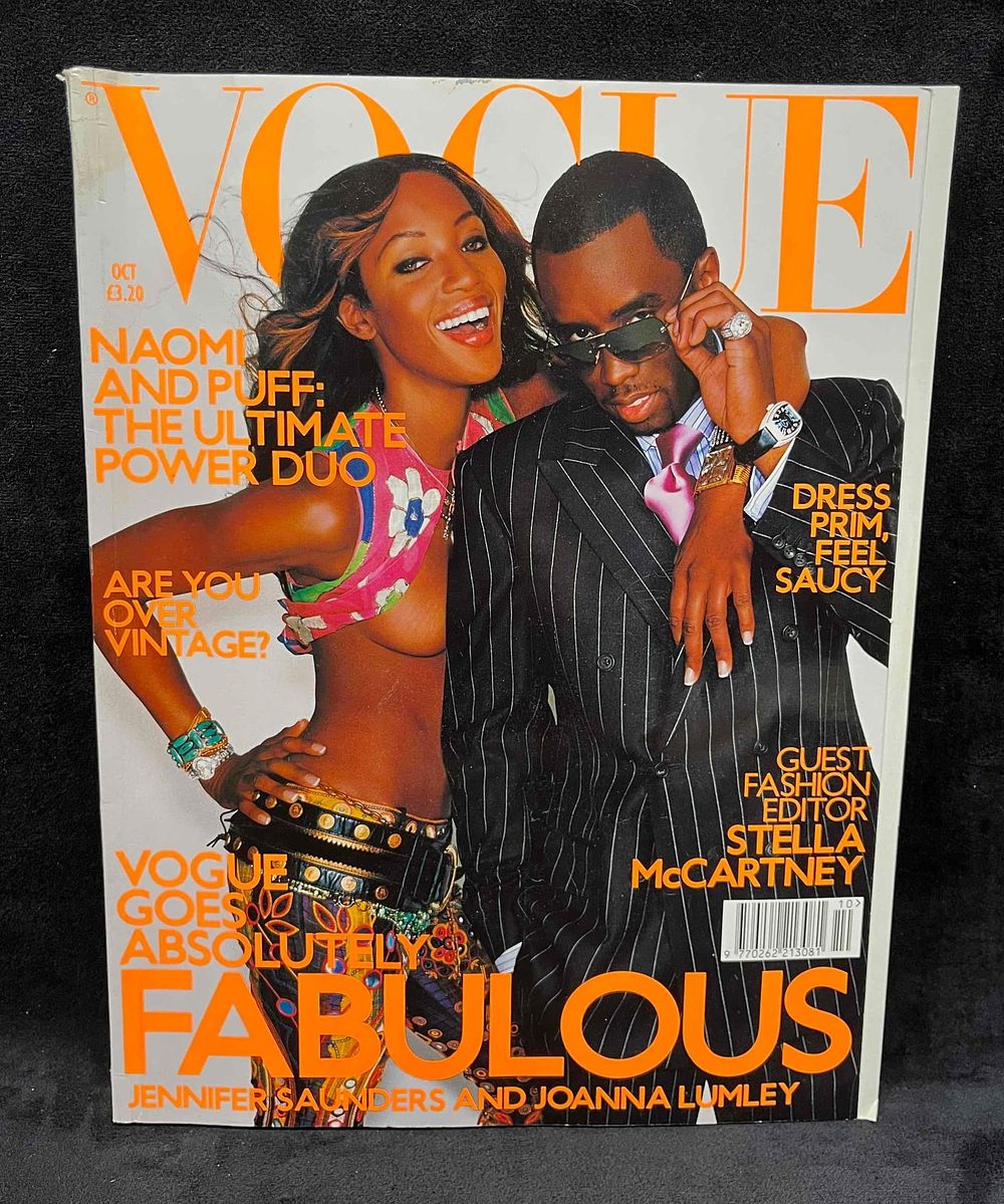 Lot 257: Vogue UK October 2001 Naomi Campbell & Puff Daddy