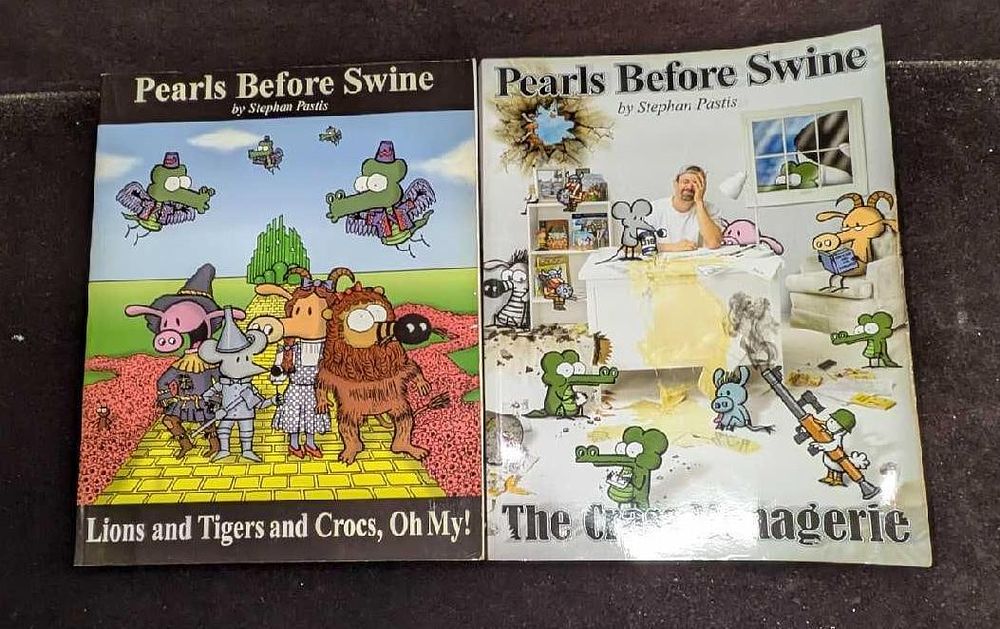 Lot 260: 2 Softcover Pearls Before Swine Comic Strip Collections