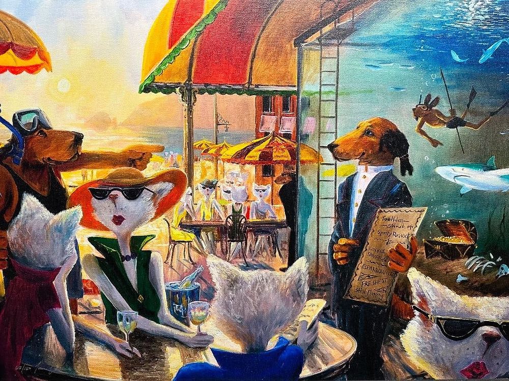 Lot 290: S&N Ivan Clarke "Fish Choice" Framed Giclée