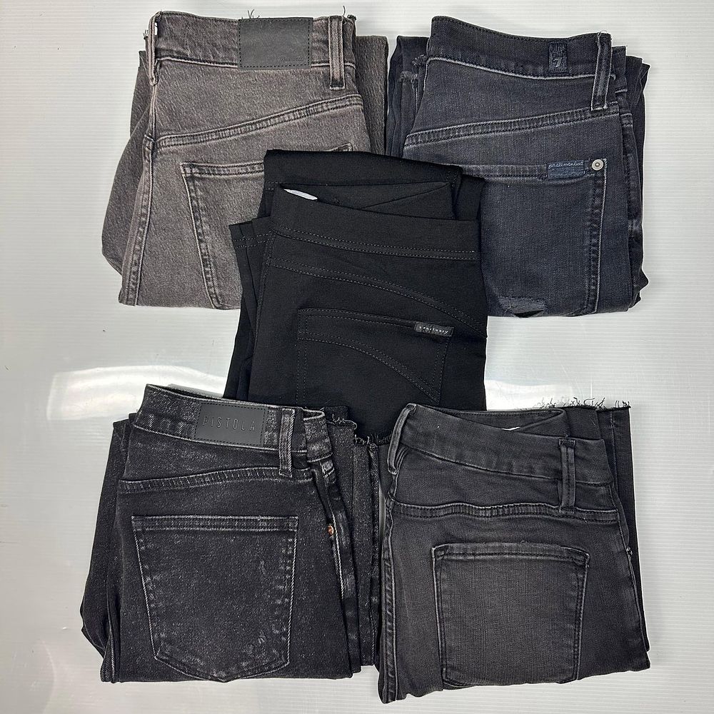 Lot 309: Lot of 5 Women Designer Denim and Pants Pistola Sanctuary 7 For All Mankind