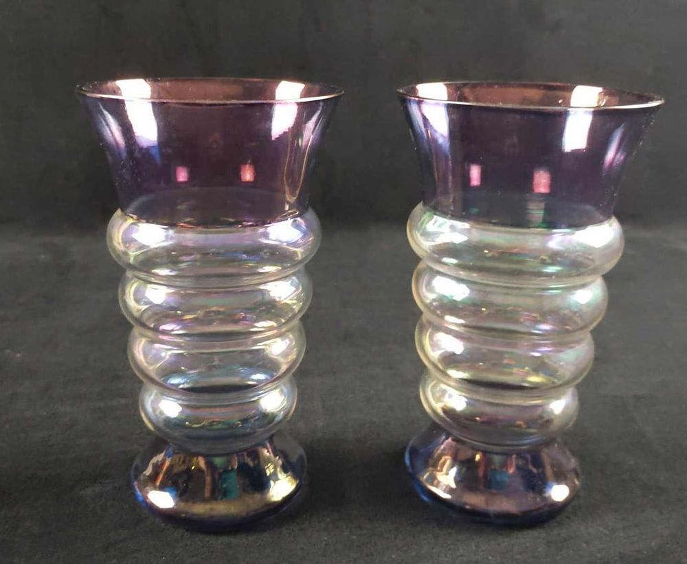 Lot 369: Vintage Art Deco Drinking Glasses Lot Of Two