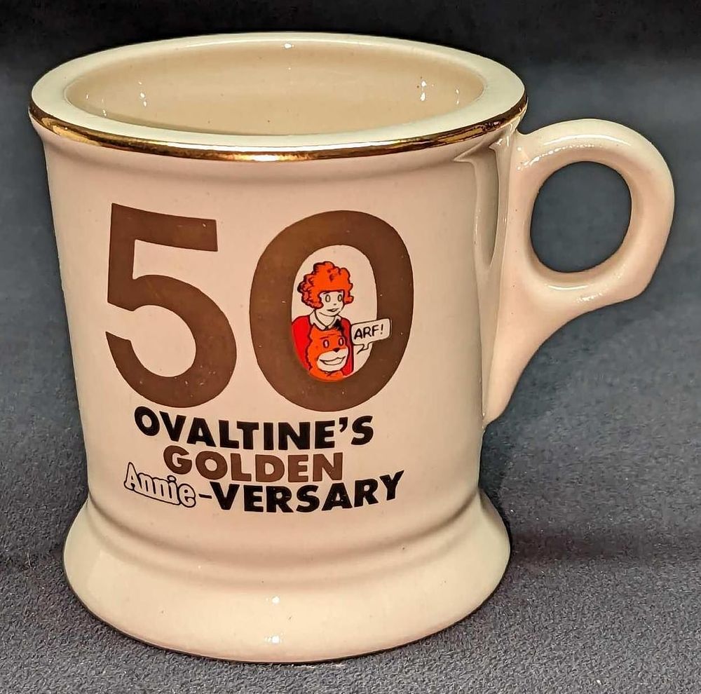 Lot 406: 50th Ovaltine's Golden Annie-Versary Mug