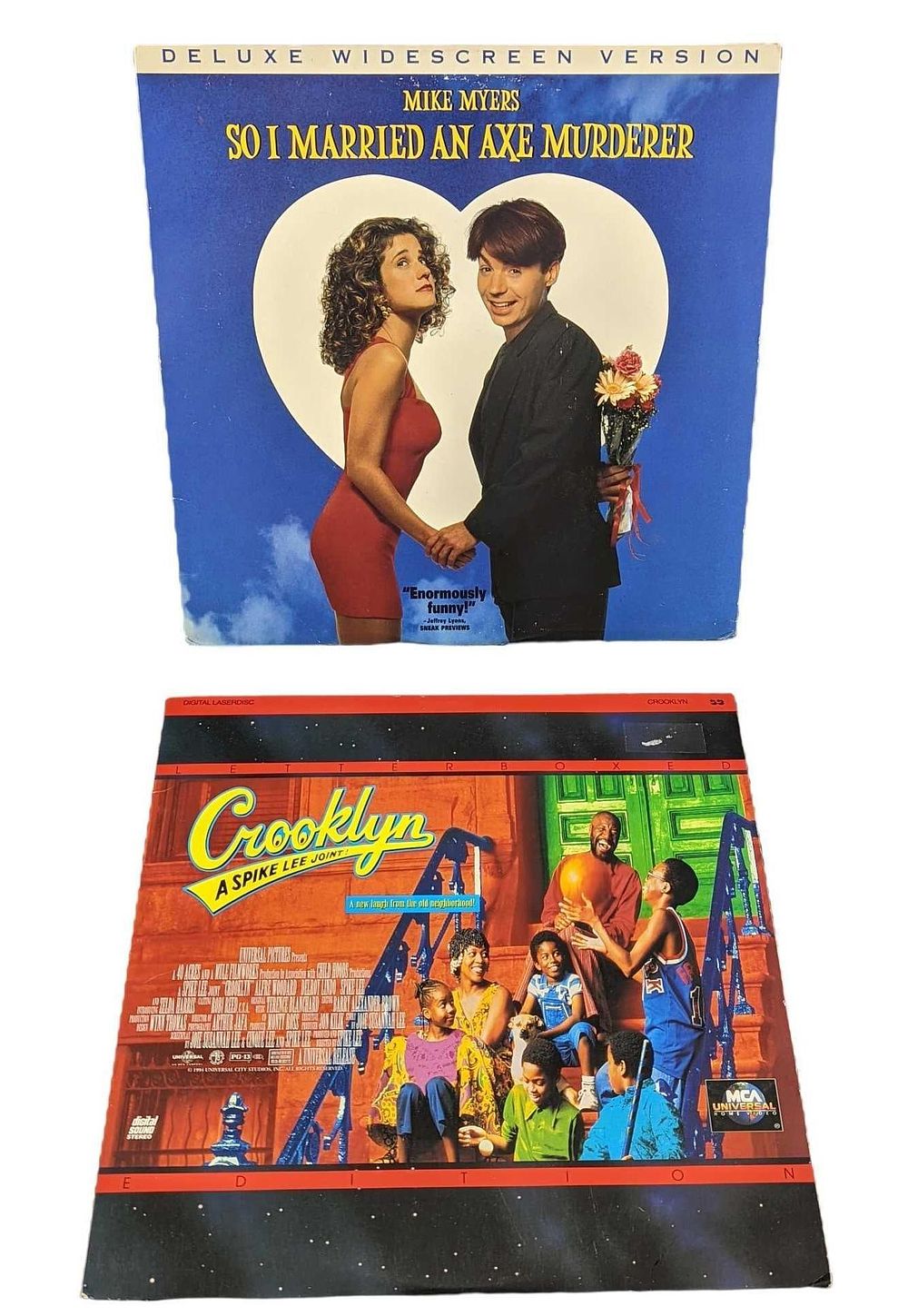 Lot 494: Crooklyn & So I Married An Axe Murderer Laser Discs