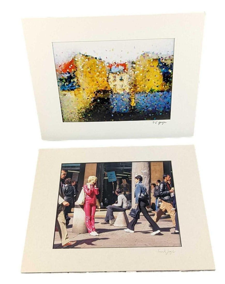 Lot 159: 2 Matted  Frank Juge Photos Colors & Store Front