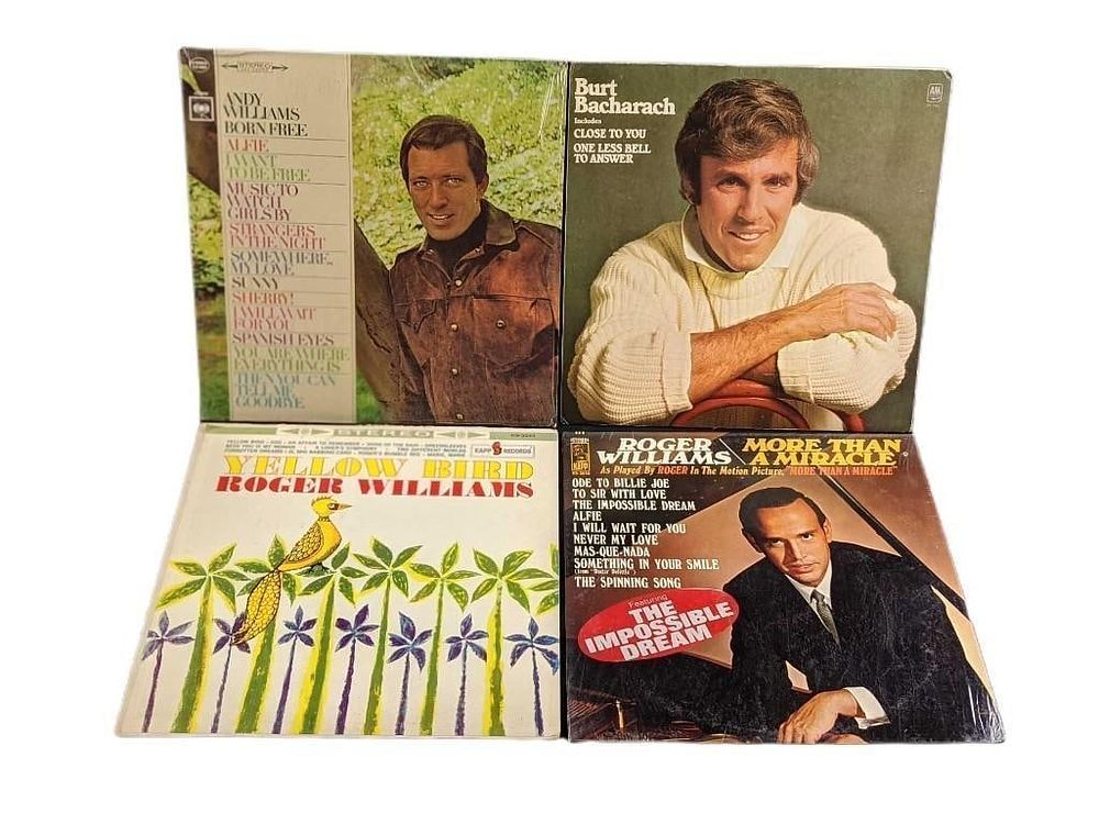 Lot 287: 4 Vinyl LP Records Roger Williams Burt Bacharach