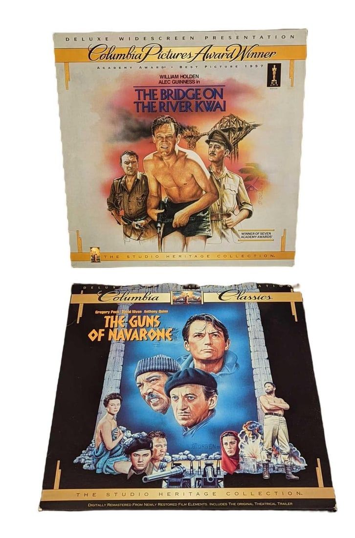 Lot 292: Guns Of Navarone & Bridge On The River Kwai Laser Discs