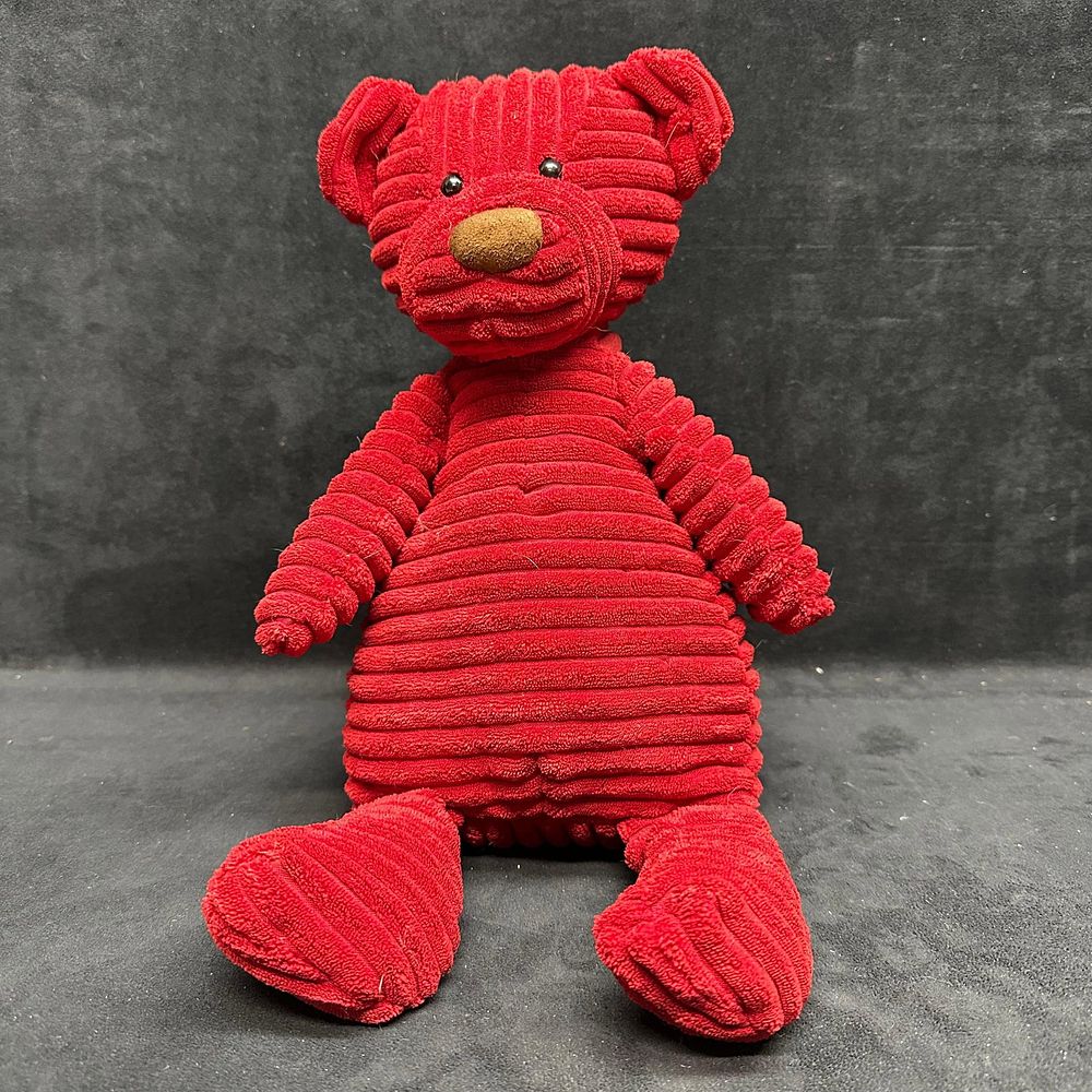 Lot 347: Jellycat London Cordy Roy Dark Red Teddy Bear Corduroy Plush