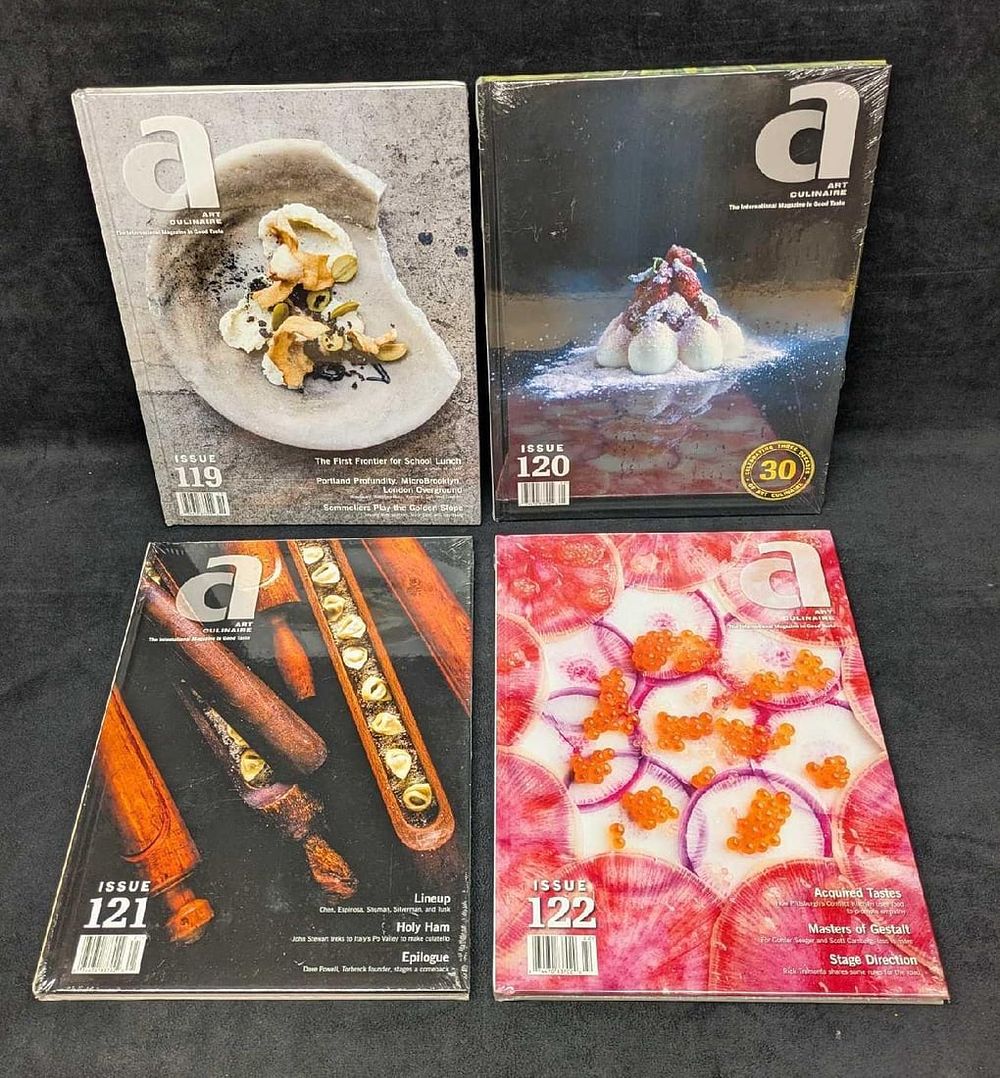 Lot 349: Sealed Art Culinaire Hardcover Magazines 119-122