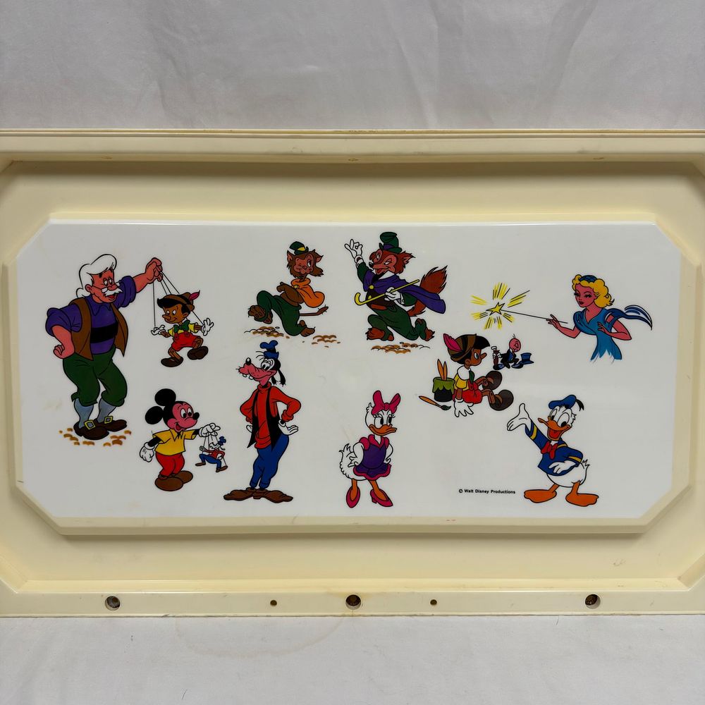 Lot 355: Vintage Walt Disney Productions Character Display Panel Goofy Pinocchio Mickey