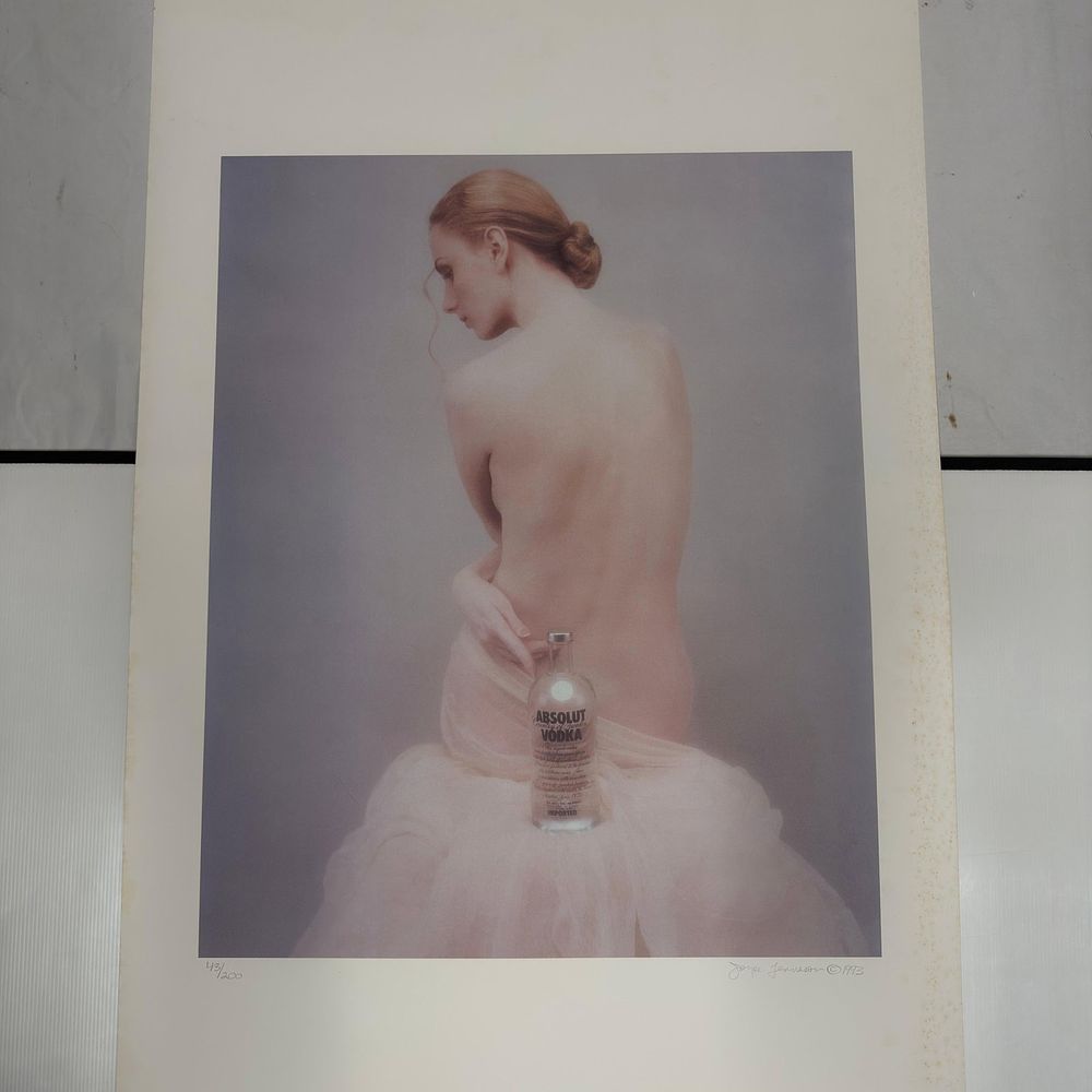 Lot 378: Absolut Vodka Joyce Tenneson Print Signed and Numbered 43 of 200