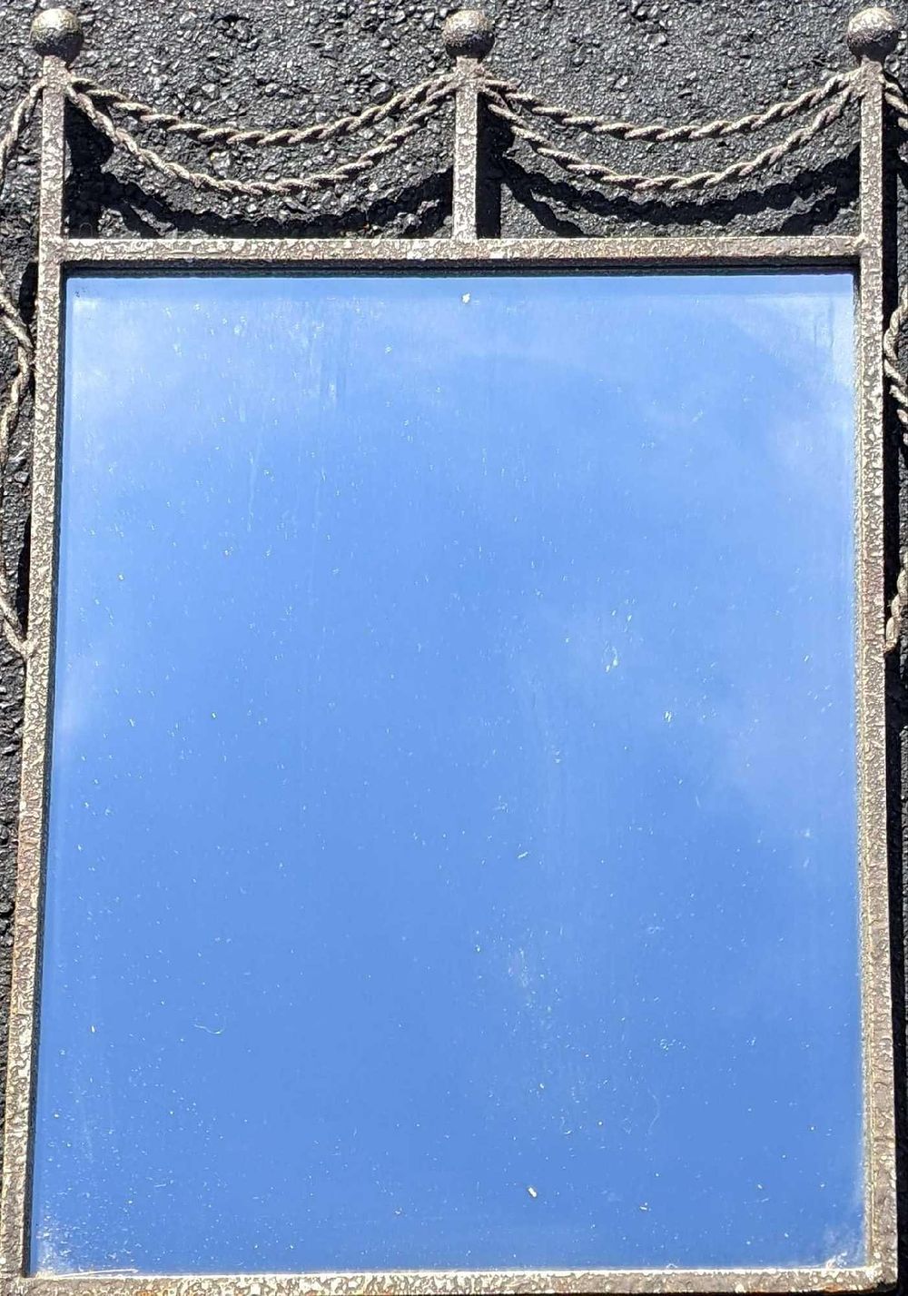 Lot 389: Vintage Metal Framed Mirror