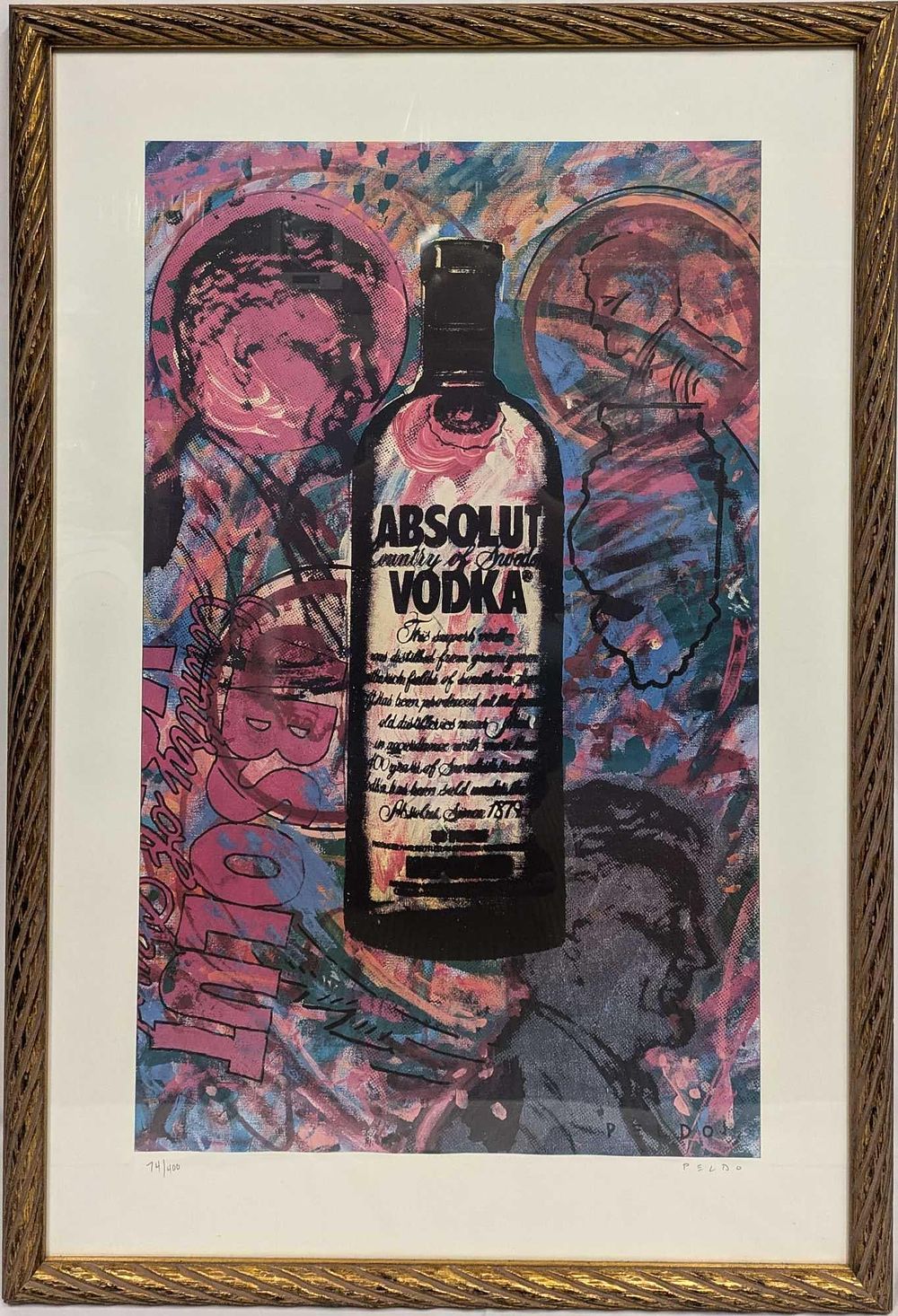 Lot 414: S&N Absolut Statehood: Illinois Chris Peldo Print