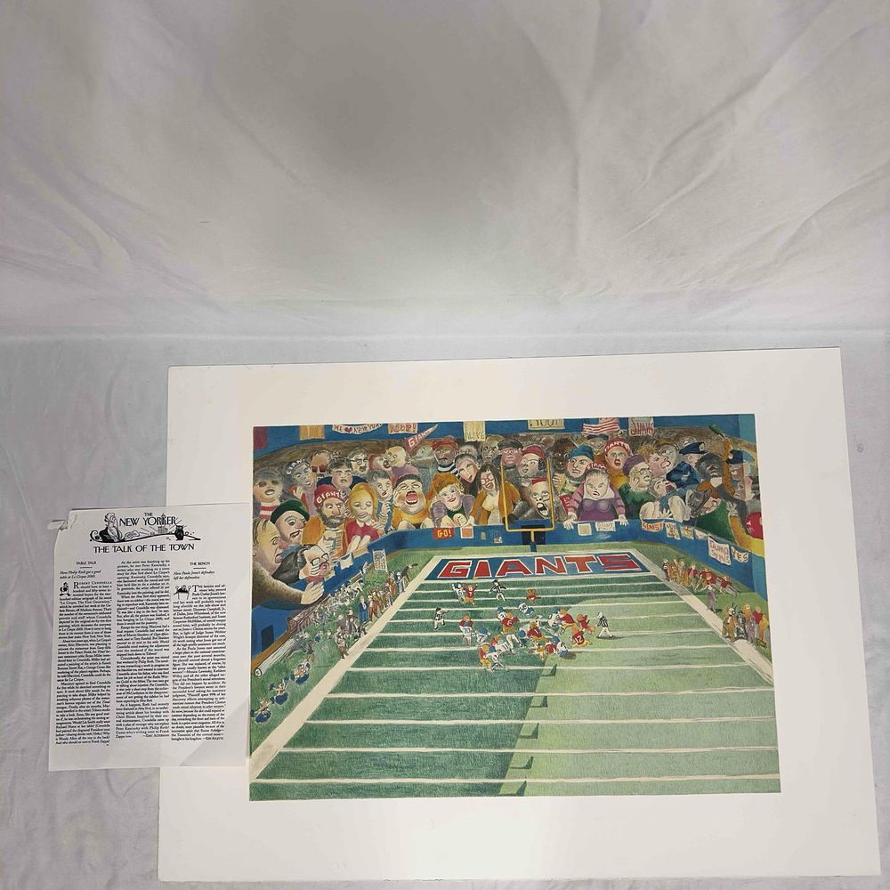 Lot 426: Robert Cenedella Lithograph Color Print The Giants #2