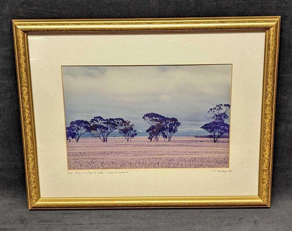 Lot 435: Framed R.S. Newman Ships In A Sea Of Land Photo