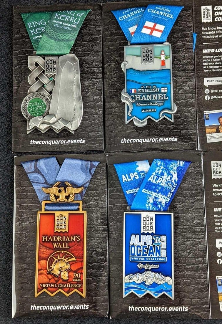 Lot 444: JB 4 Metal Conqueror Running Medals