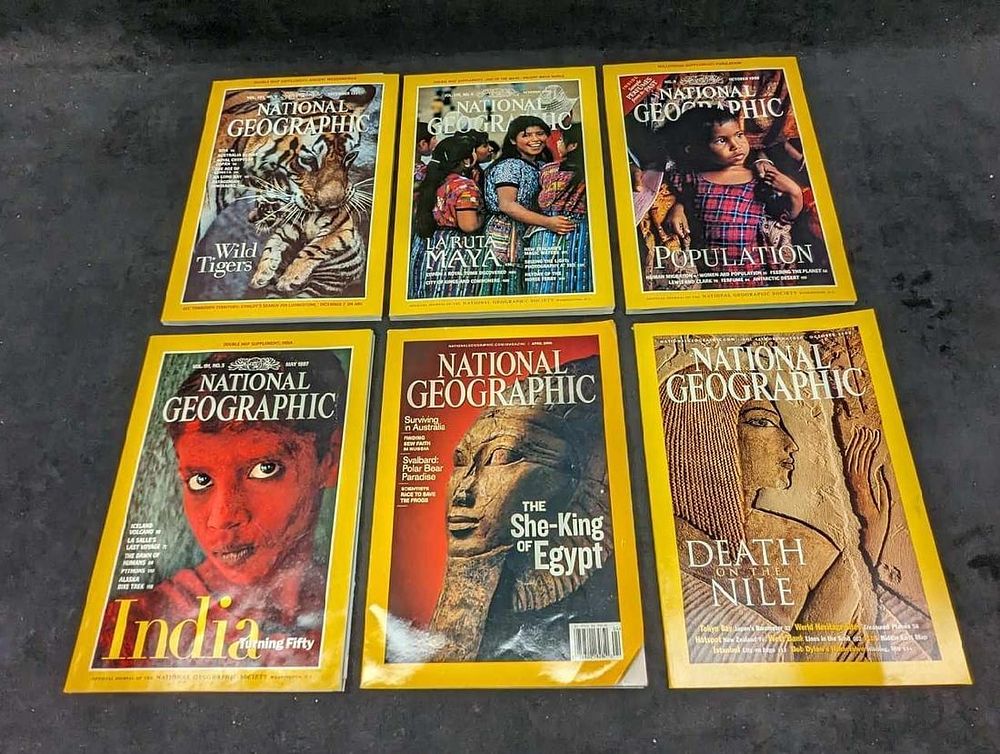Lot 151: 6 1980s 1990s 2000s National Geographic Magazines G