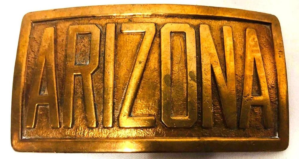 Lot 205: Vintage Robbins Co. Attleberg Arizona Belt Buckle Pat3-8-27