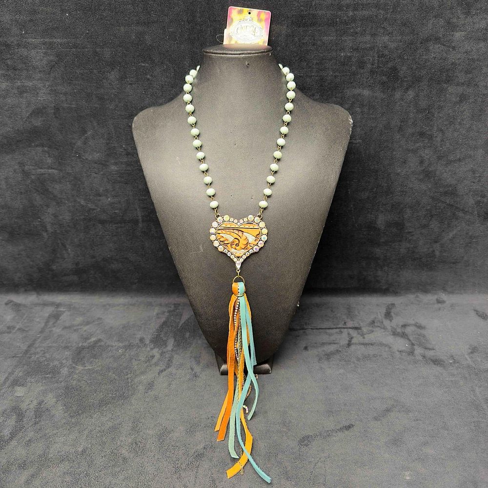 Lot 321: One 24 Boutique Southern Gal Turquoise Costume Jewelry Necklace