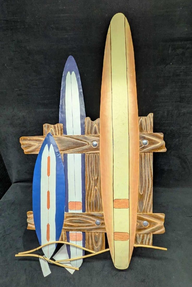 Lot 337: Surfboard Wall Art Beach Decor