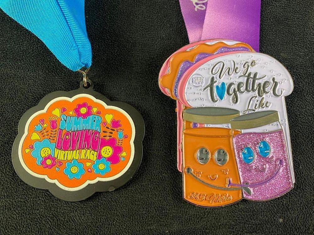 Lot 372: Pair of Virtual Race Medals JB
