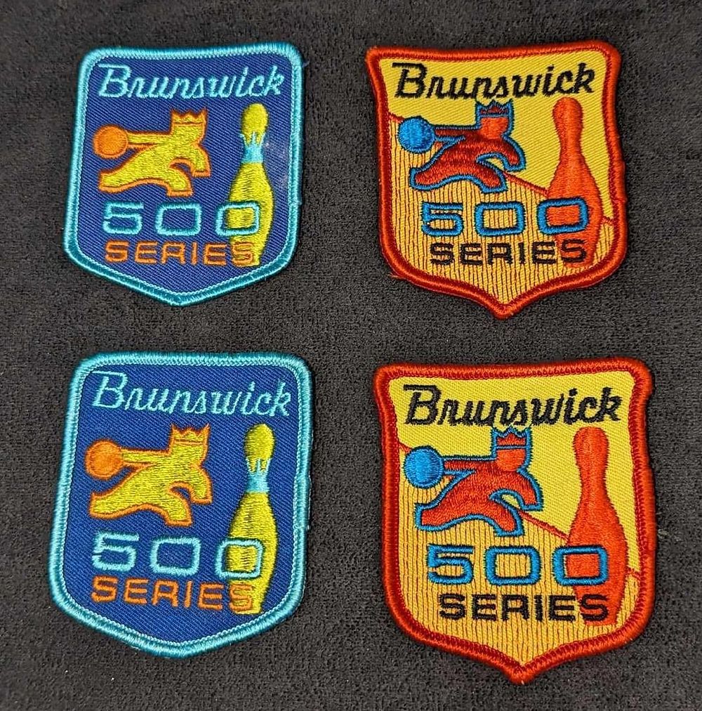 Lot 376: 4 Vintage Brunswick 500 Series Bowling Patches
