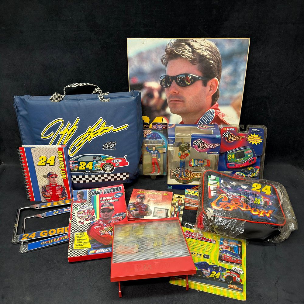Lot 401: Assorted Jeff Gordon NASCAR Collectibles Fan Souvenirs