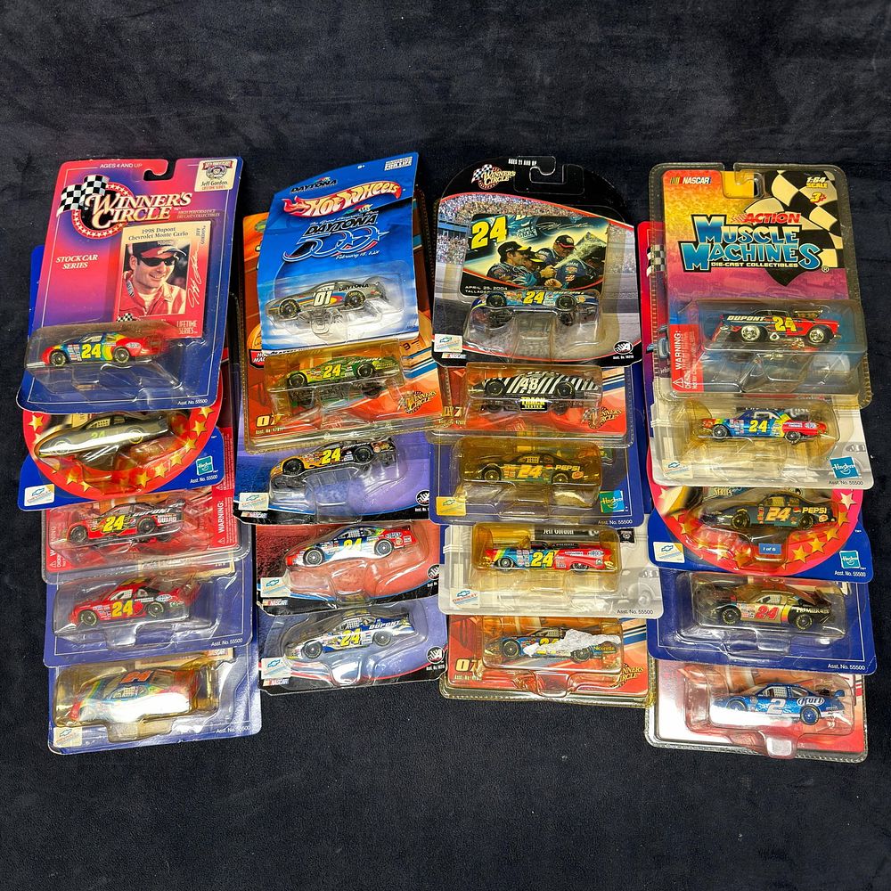 Lot 407: Assorted NASCAR Jeff Gordon Main Driver Die-Cast Car Collection 20 Pcs