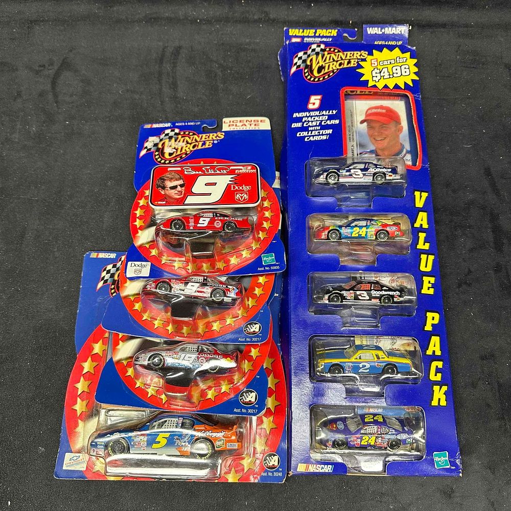 Lot 425: Winners Circle Die Cast Metal Collectors NASCAR Stock Car Replica Set Nine