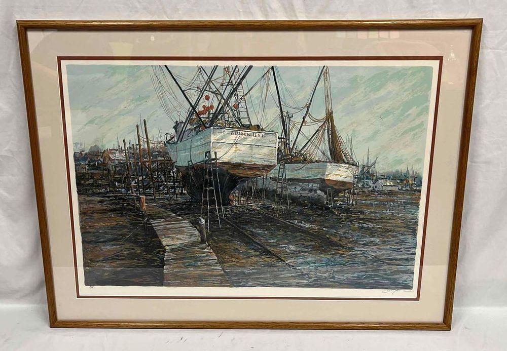 Lot 454: Signed & Numbered Serigraph "Dry Dock" By Schofield